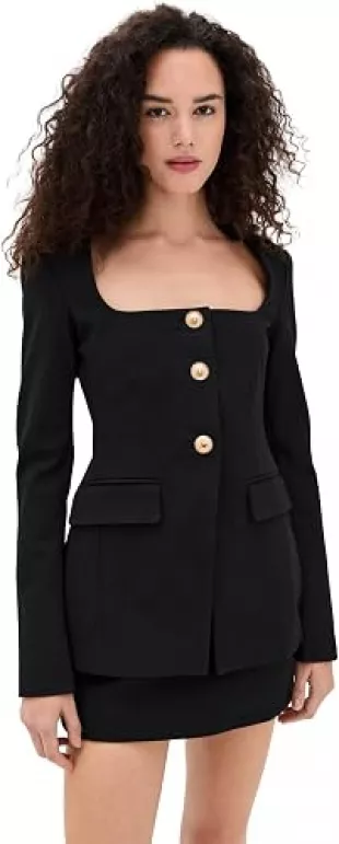 Soft Stretch Ponte Sculpted Blazer