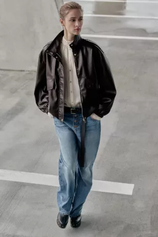 FauxLeather Bomber Jacket