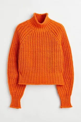 Orange Acrylic Sweater
