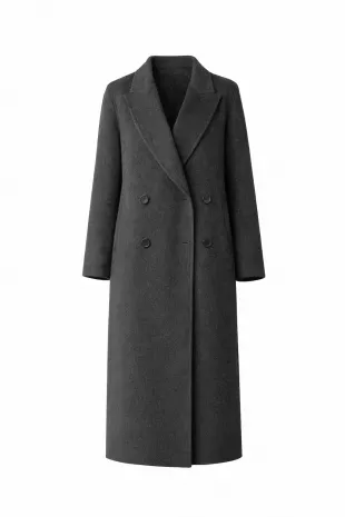 Long Double Breasted Wool Coat