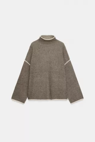 Knit Jumper With Contrast Trims