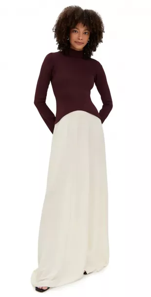 The Soglio Dress Raisin Brown