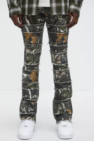 All Around Fray Stacked Skinny Flare Pants