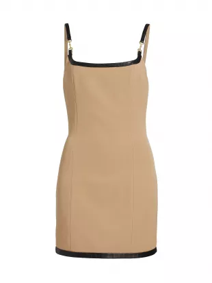 Jettie LeatherTrim Minidress