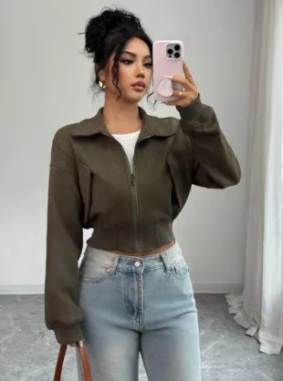 Casual Short Loose Suede Retro Motorcycle Jacket