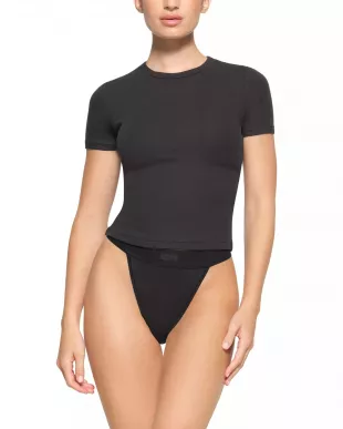 Stretch Cotton Rib T-Shirt