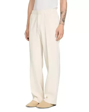 Elasticized Wide Leg Cotton