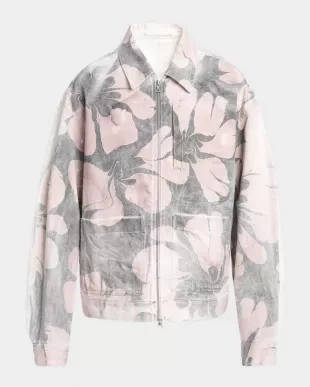 Men's Veper Floral Print Denim Jacket
