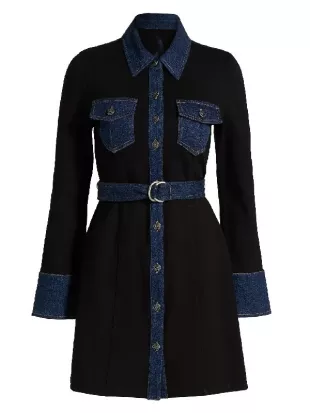 Real Housewives Of OC S20 Emily Simpson Denim Trim Dress