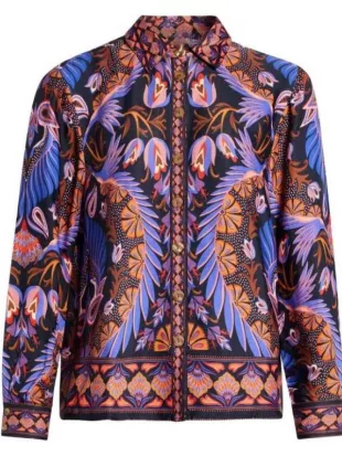 Sheryl Lee Ralph Abbott Elementary S04 Forest Print Blouse