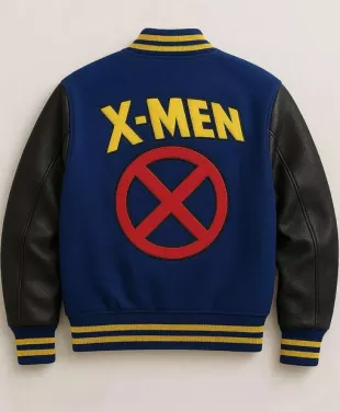 X-Men Blue and Black Letterman Jacket