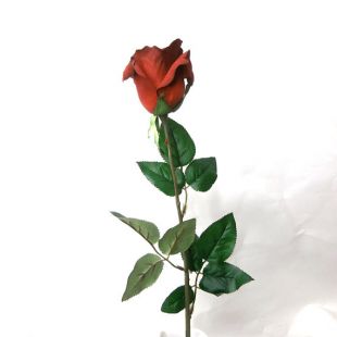Red Artificial Long Stem Rose, Artificial Flower, Artificial Leaves, Silk Flowers, Flux Flowers, Artificial Floral