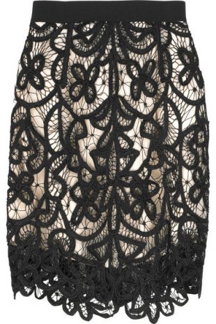 3.1 Phillip Lim   Embroidered lace skirt
