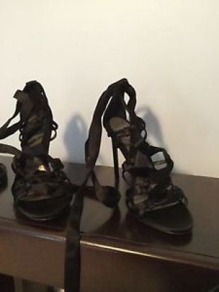 NWT Beautiful Women's Black Jason Wu Strappy Satin Sandals 846065172579