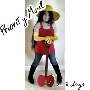 Adventure Time Inspired Marceline the Vampire Queen's Axe Bass Guitar Cosplay Prop