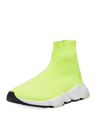 Balenciaga Speed Mid Top Trainer Sock Sneakers worn by Teyana