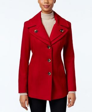 London Fog Single-Breasted Peacoat