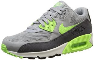 Nike Air Max 90 Essential, Chaussures de Sport Femme, Grau (WLF Gry/Ghst GRN-DRK Gry-smmt), 36 EU