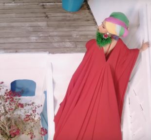 Red Cutsom Michael Costello Dress - 2018 - On demand