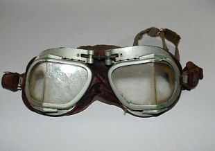 Original Vintage Stadium Motorcycle Old Eye Goggles Classic Pilot WWII Pat Pend