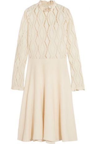 See by Chloé   Pointelle knit cotton blend dress