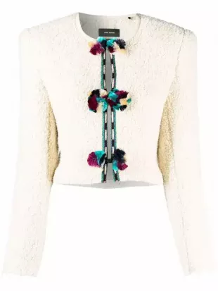 Gradiazi Pompom-Embellished Jacket