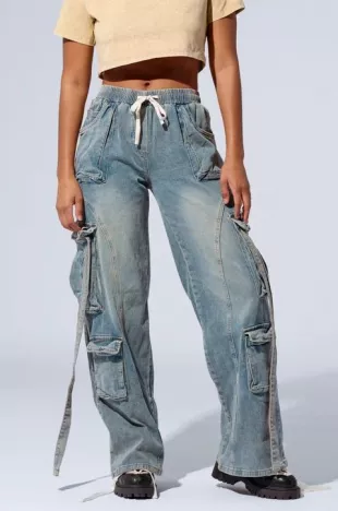 Denim Cargo Pant