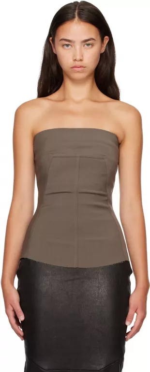 Gray Tower Bustier Top