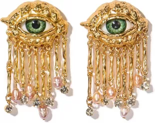 18K Gold Plated Evil Eye Earrings