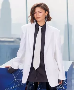 Zendaya Spider Man New Day New York White Blazer