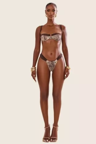 The Valeria Bikini in Brown