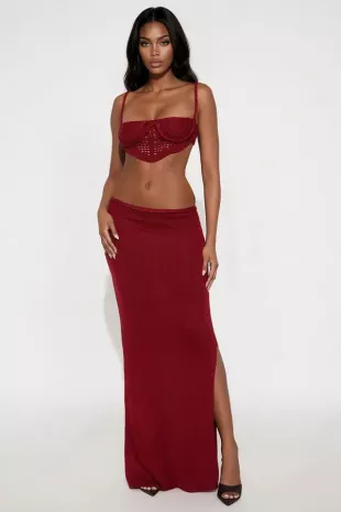 Sunny Sunset Crochet Maxi Skirt Set