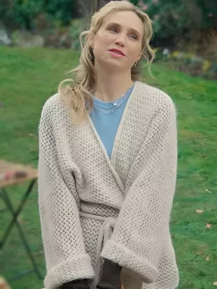 Fiona Gubelmann All’s Fair in Love & Mahjong Beige Cardigan