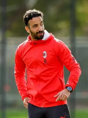Ruben Amorim AC Milan Training Session Red Jacket