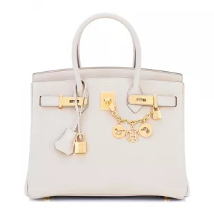 Birkin 30cm Beton Off White Gold Togo Bag