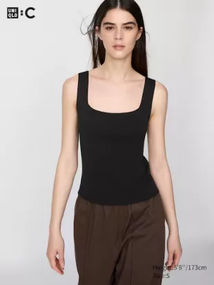 3D Knit Ribbed Sleeveless Sweater