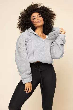 Half Zip Warm Up Hoodie