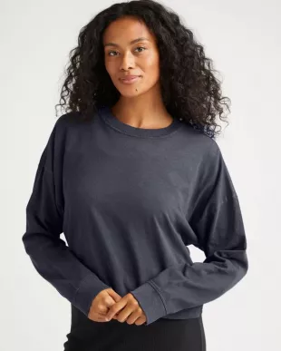 The Relaxed Crop Long Sleeve Tee
