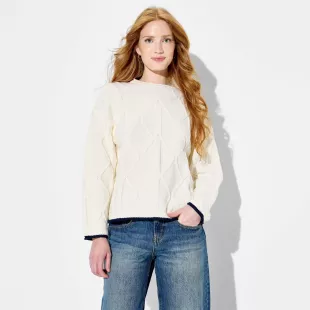 Crewneck Cable Pullover Sweater
