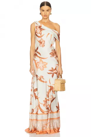 One Shoulder Maxi Dress