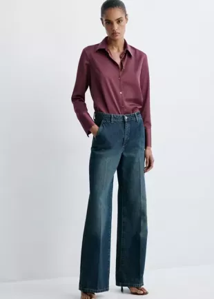Regular-fit Satin Shirt