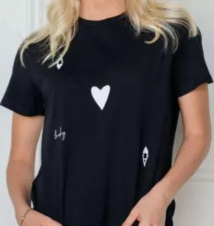 Ace of Hearts Graphic Tee Black