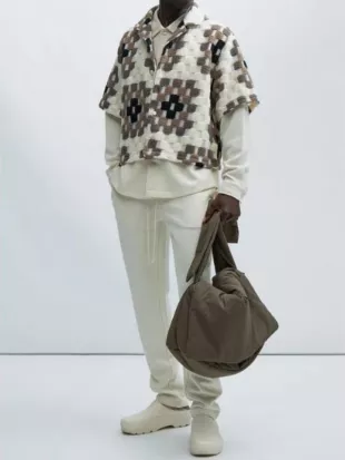 Below Deck Mediterranean S11 Brown & White Geo Print Shirt