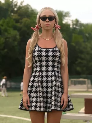 Ted Lasso S04 Juno Temple Houndstooth Mini Dress