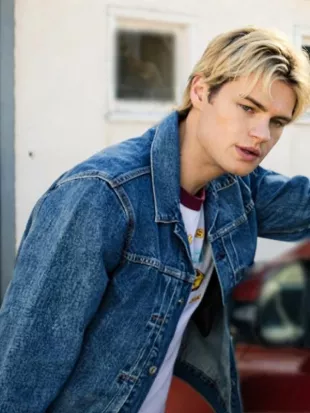 My Life With The Walter Boys S03 Noah LaLonde Blue Trucker Jacket