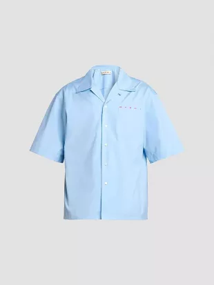 Logo Poplin Camp Shirt