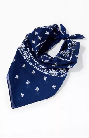 Blue Logo Paisley Bandana
