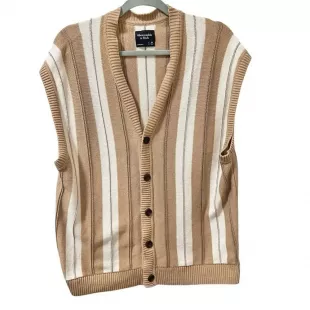 Striped Button Up Sweater Vest