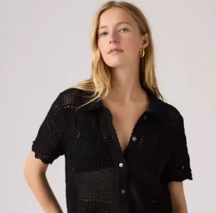 Susanna Women's Floral Crochet Shirt