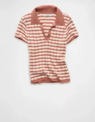 Pointelle Sweater T-Shirt